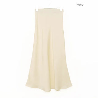 Satin long skirt