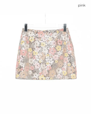 Flower pop mini skirt