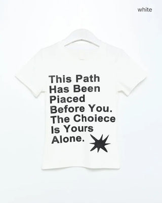Lettering Slim Short Sleeve T-Shirt
