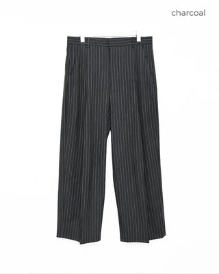 Striped wide slacks