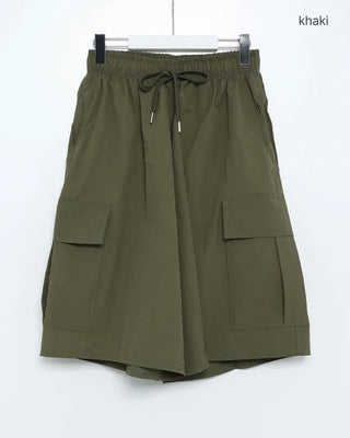 Nylon cargo Bermuda shorts