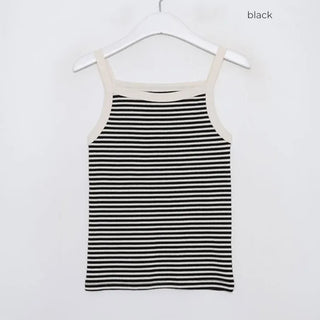 Striped ribbed camisole