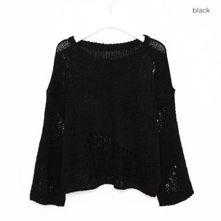 Damaged perforated knit