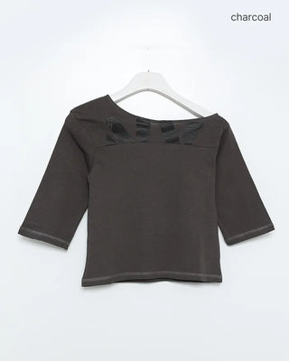 Neck print slim fit T-shirt