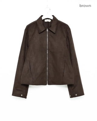 Suede-colored simple jacket