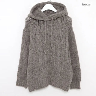 Alpaca wool parka knit