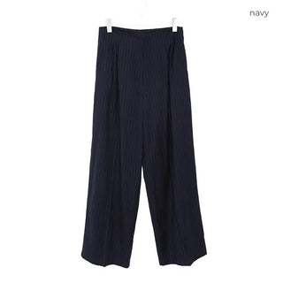 Striped wide slacks