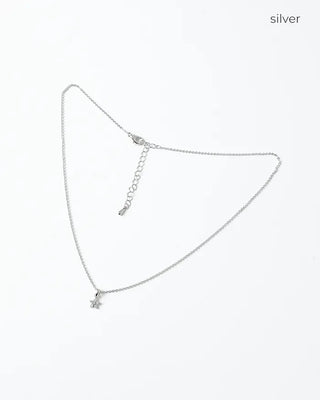 Flower Cubic Ball Chain Necklace