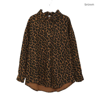 Leopard print oversized shirt