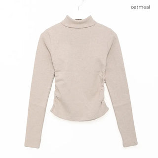 Shirred Warmer Turtleneck