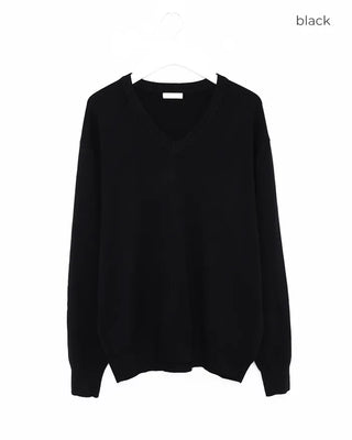 Simple V-neck knit