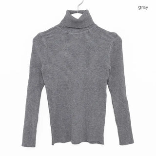 Ribbed turtleneck knit