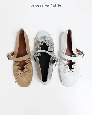 Wave Ribbon Flat Shoes