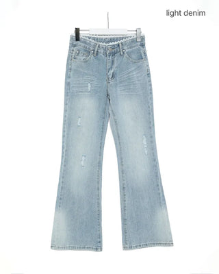 Wide-leg denim with lace-up waist