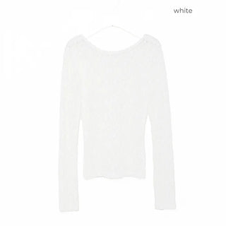 Lace long-sleeve T-shirt