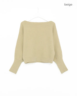 Asymmetrical Shoulder Loose Fit Knit