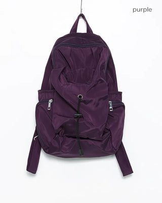 Drawstring Point Multi-Pocket Backpack
