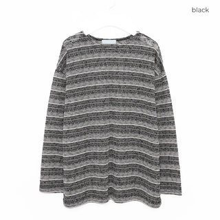 (Unisex) Striped Linen Long T-Shirt