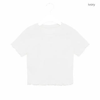Cropped Frill Half-Sleeve T-Shirt