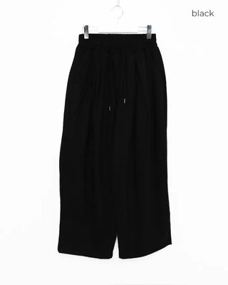Twill balloon wide pants