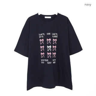 Oversized Ribbon Short-Sleeve T-Shirt
