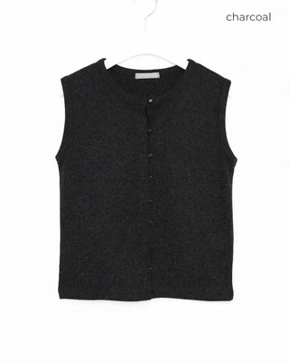 Front button knit vest
