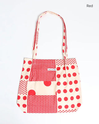 Two-Pattern Dot Tote Bag