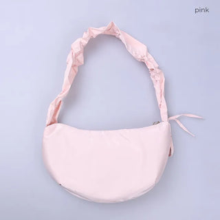 Ribbon Shirring Shoulder Bag