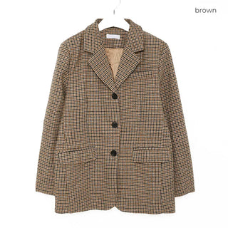 Button-up check jacket