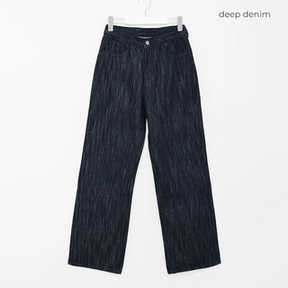 Indigo wide-leg denim