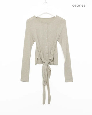 Cardigan set with wrap bustier