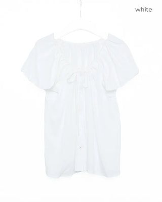 Shirred puff blouse