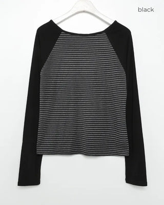 Striped long-sleeved T-shirt