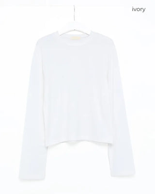 Brushed round neck T-shirt