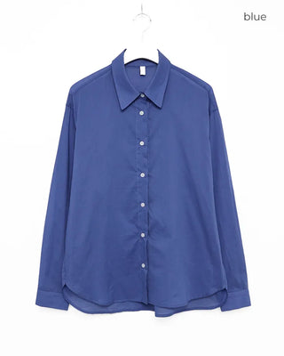 Loose-fit summer cotton shirt