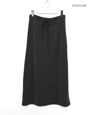 Ribbed maxi skirt