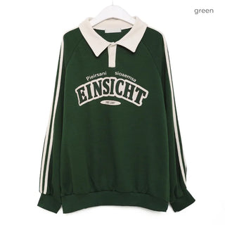 Double-line polo sweatshirt