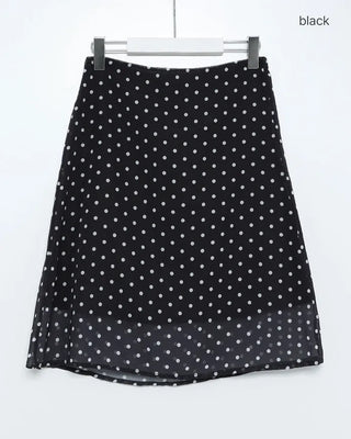 Polka Dot Midi Frill Skirt
