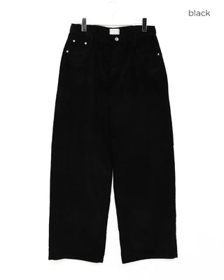 Wide corduroy long pants