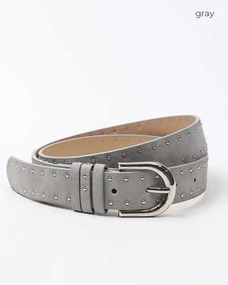 Suede stud belt