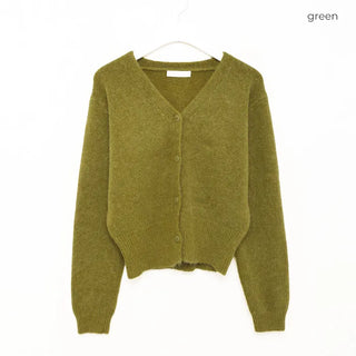 V-neck light wool cardigan