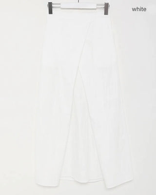 Center Cross Nylon Long Skirt