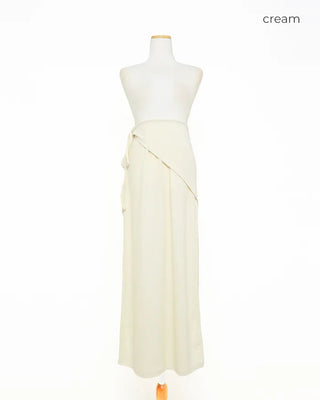Layered wrap skirt and pants set