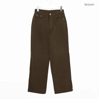 Straight-leg fleece-lined pants
