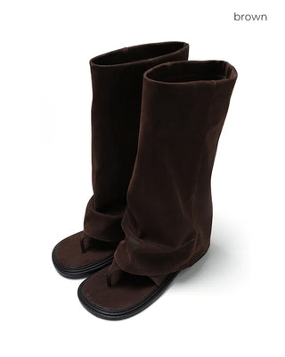 Leg warmer thong sandals