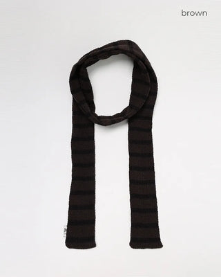 Striped Slim Knit Scarf