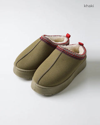 Ethnic suede platform shoes