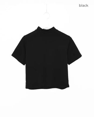 Basic half-neck T-shirt