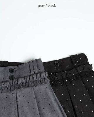 Polka Dot Frill Mini Skirt Pants
