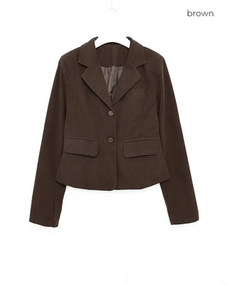 Corduroy short tailored jacket